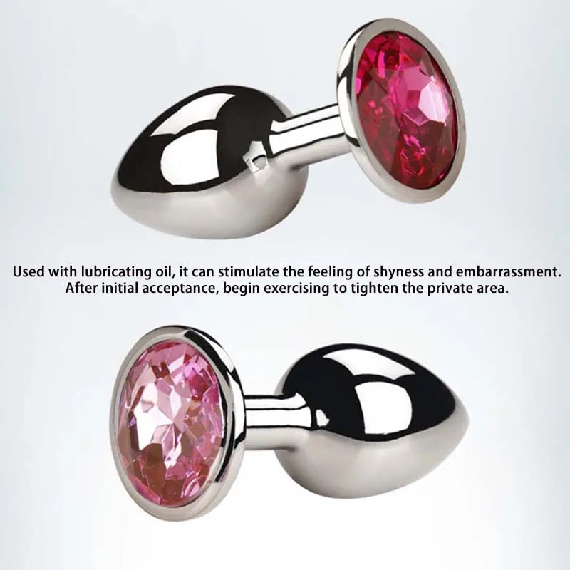 5 Sizes Metal Anal Plug Butt Plug Sex Toy Butt Toy for Women Men Couples Gay Adult Game Masturbator Anal Diamond Sex Shop