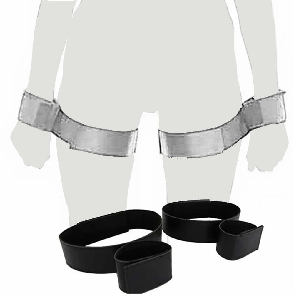 Adult SM Sex Restraint Handcuffs Slave Tools Bdsm No Vibrators Sexy Wrist To Ankle Cuffs Open Leg Hand Toys Bondage For Couple