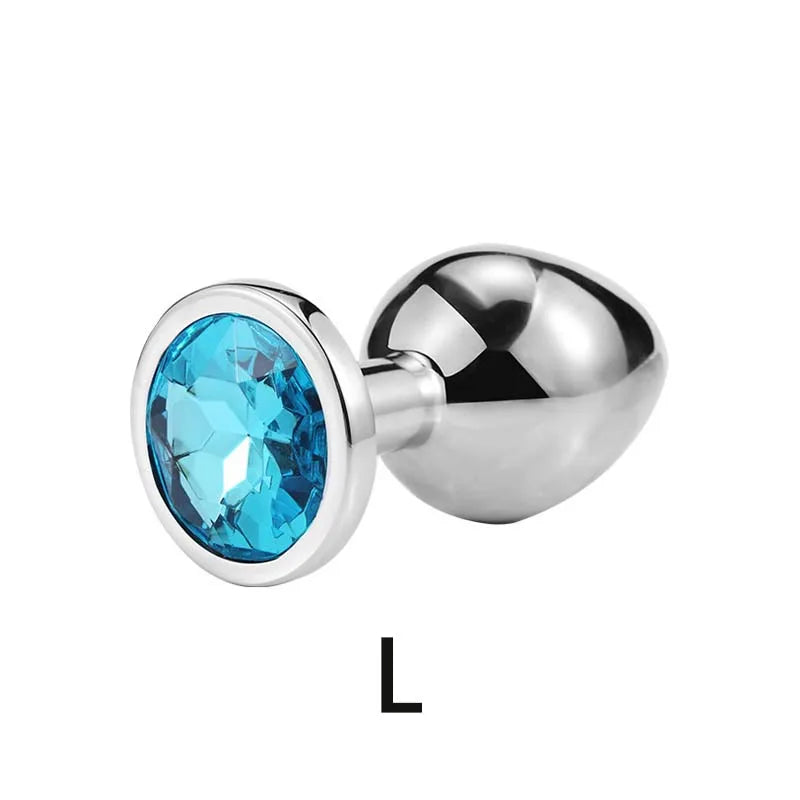 Metal Smooth Anal Plug Stainless Steel Jewelry Base Smooth Butt Plug Prostate Massager Dildos Anus Stimulator Adult Sex Toys