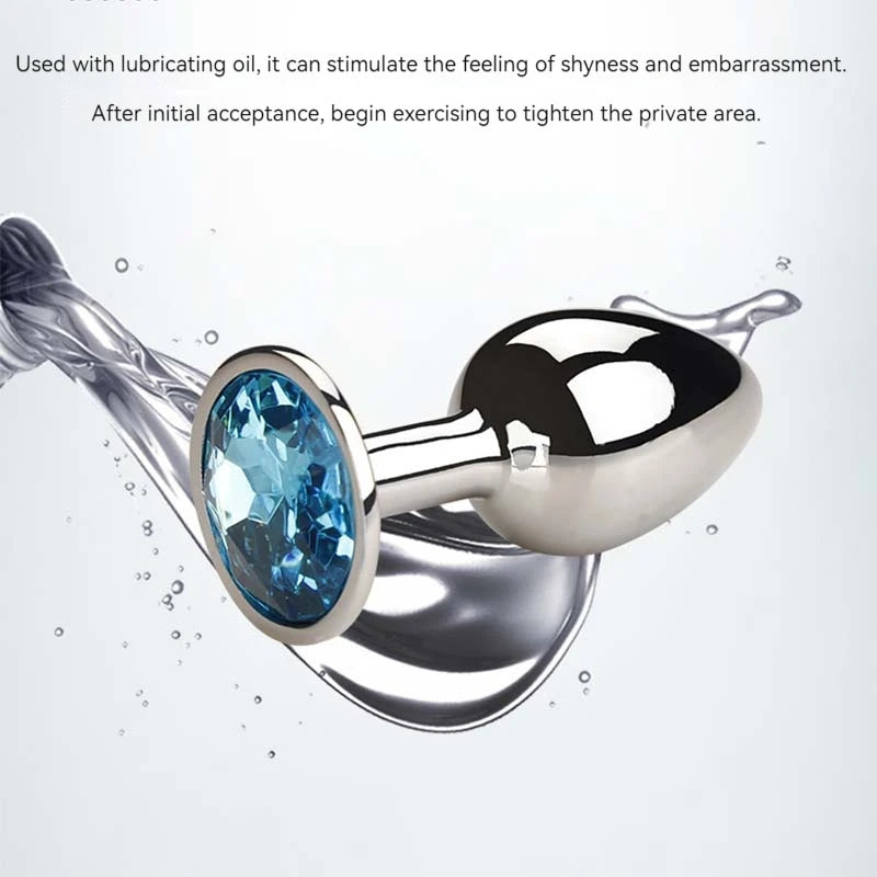 Metal Smooth Anal Plug Stainless Steel Jewelry Base Smooth Butt Plug Prostate Massager Dildos Anus Stimulator Adult Sex Toys