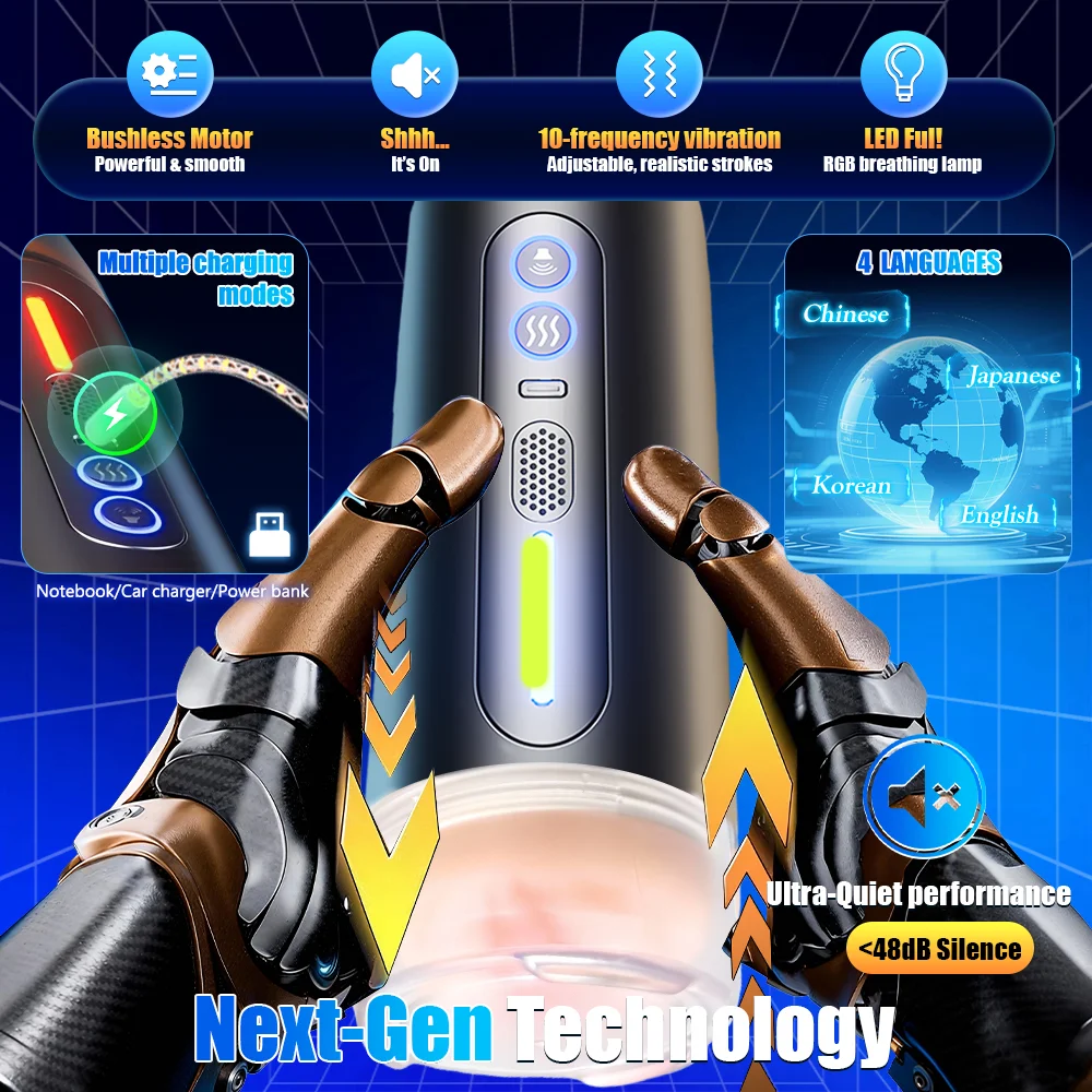 Sex Toys for Men Automatic Male Masturbator Cup Intelligent Sexy Voice Penis Trainer Pocket Vagina Pussy Blowjob Sex Machines