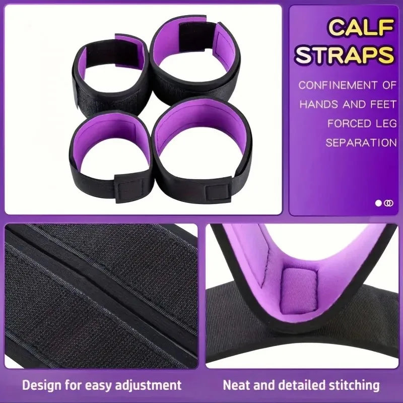 Adult SM Sex Restraint Handcuffs Slave Tools Bdsm No Vibrators Sexy Wrist To Ankle Cuffs Open Leg Hand Toys Bondage For Couple